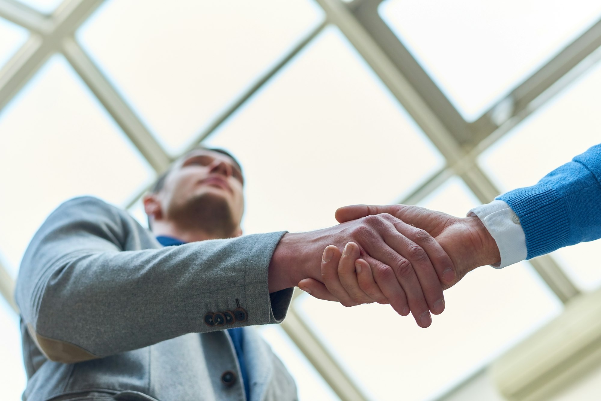 Business Handshake Low Angle